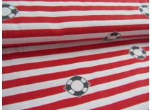 Jersey Pirat Paolo Streifen Kombi grau rot weiß